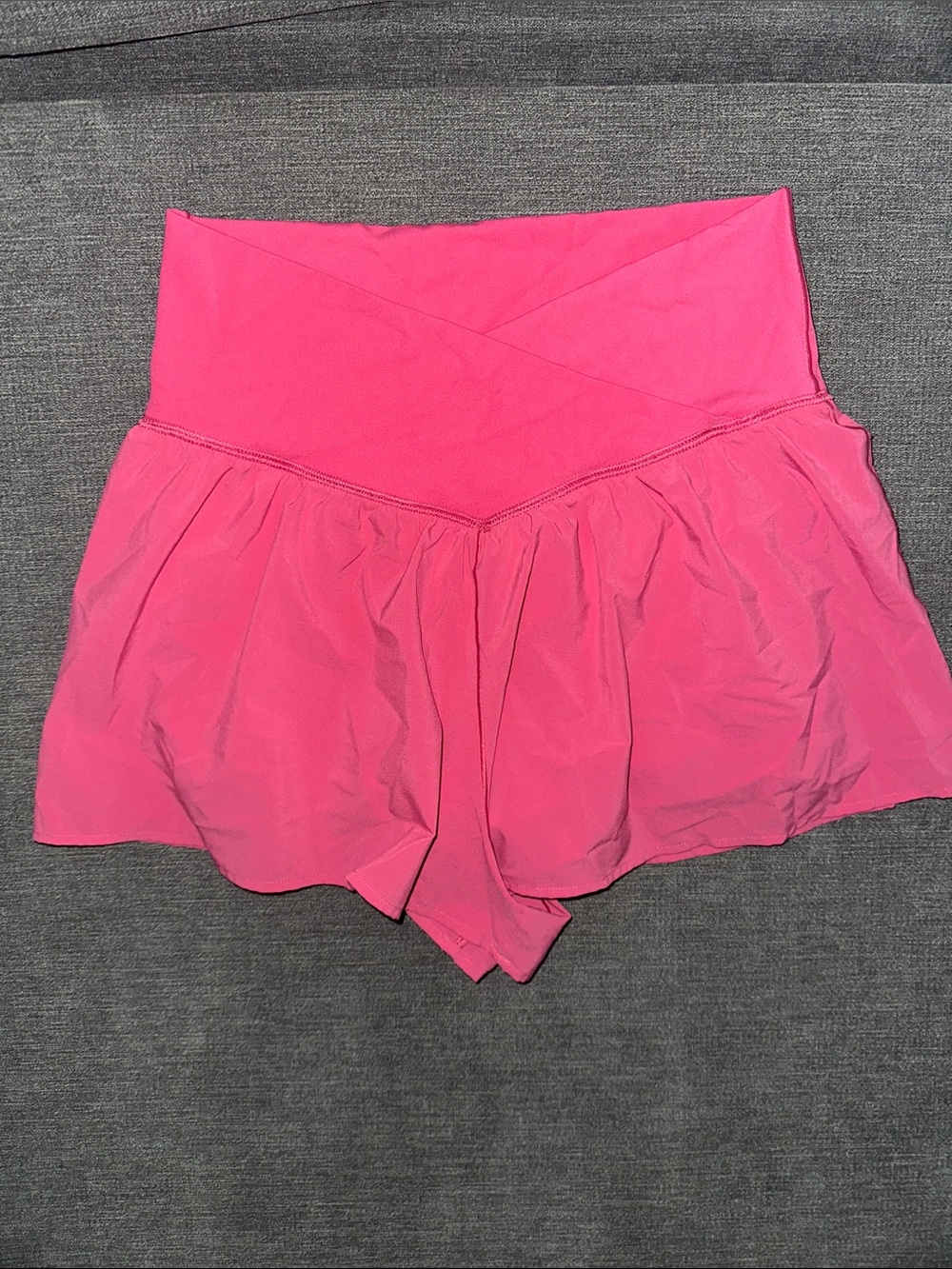 aerie offline Hot Pink High-Waist shorts